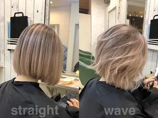 ミディアム 韓国レイヤー外国人風 透明感カラー髪質改善のヘアスタイル