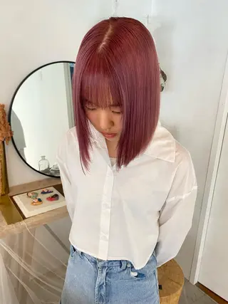 ミディアム カラー 🌻名古屋🌻 🫧ハイトーン🫧のヘアスタイル