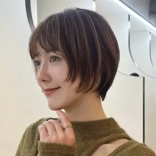 ショート ハイトーン/ボブ/ ハイライト🌱ᩚ涼介のヘアスタイル