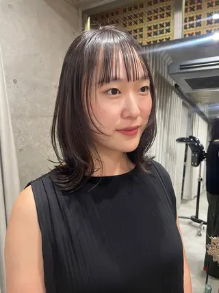 セミロング カラー 表参道/髪質改善・ 透明感 colorのヘアスタイル