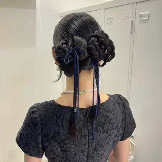 ヘアアレンジ riko/レイヤー/ 艶カラー/ヘアセットのヘアスタイル