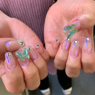 ネイル 【やり放題専門店】 スカルプ&長さ出しのネイルデザイン