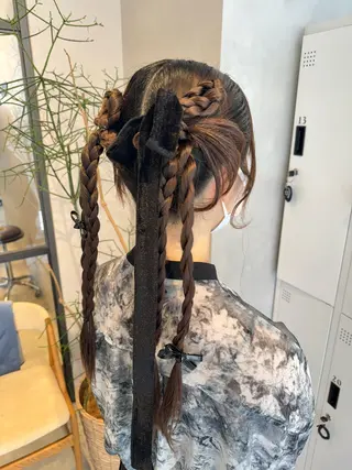 ヘアアレンジ 透明感カラー✨艶髪 制作🌱山根あゆみのヘアスタイル