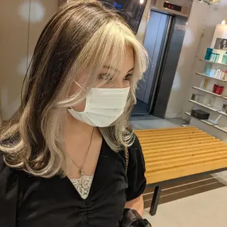 セミロング nameless髪質 改善ブリーチ心斎橋のヘアスタイル