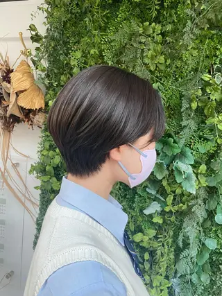 ショート 透明感カラー/韓国 ヘア🩶yuri🩵のヘアスタイル