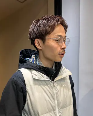 メンズ sho メンズカット　パーマのヘアスタイル
