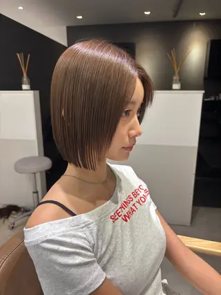 ショート カラー 🌟ボブ／ショート 似合わせ🥇🌟のヘアスタイル