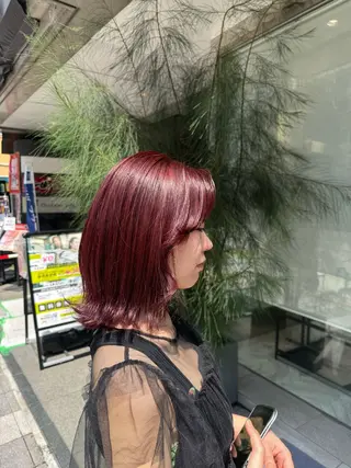 ミディアム 🩵yuribou /カラー/ボブ🩵のヘアスタイル
