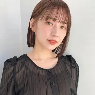 ミディアム パーマ 🌱小顔ヘア/ボブ ミディアム/双葉🌱のヘアスタイル