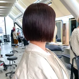 ミディアム ボブ/くびれボブ/ 髪質改善/Ru-kaのヘアスタイル