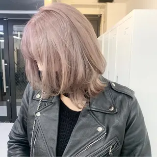 ミディアム カラー ヘアアレンジ ハイトーン/美髪矯正 🍃大江拓実のヘアスタイル