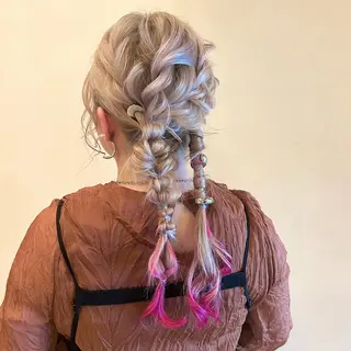 ヘアアレンジ sato ayaka ｜透明感カラー🫧のヘアスタイル