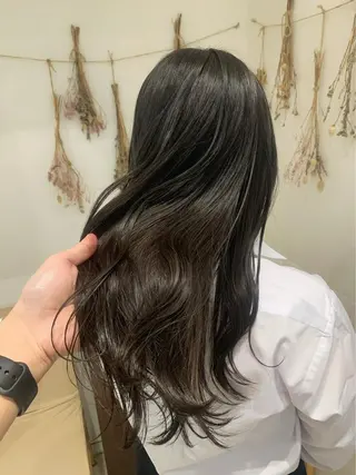 セミロング カラー ヘアアレンジ レイヤー×韓国 🇰🇷鈴木啓太のヘアスタイル