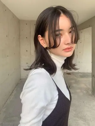 ミディアム カラー 似合わせカット⚪︎ /フェイスレイヤーのヘアスタイル