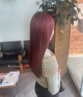 ロング カラー シミズ カエデ🍁のヘアスタイル