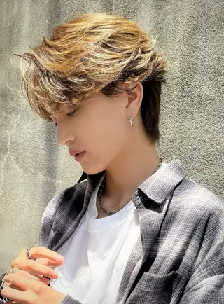 カラー メンズ NO.1メンズパーマ メンズ特化　萱原大幹のヘアスタイル