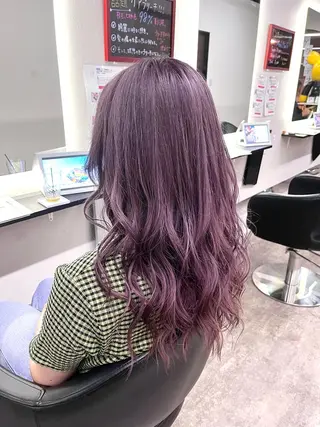 ロング カラー RAIA💎ケア ブリーチ＆パーマ💎のヘアスタイル