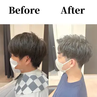 ショート 髪質改善× ハイライト溝江のヘアスタイル