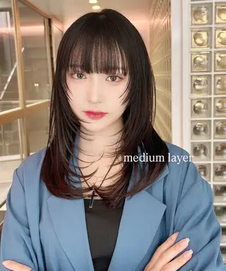ミディアム レイヤーカット Kinoのヘアスタイル