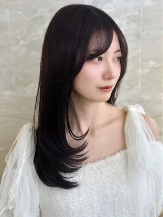 ロング レイヤー/韓国❣️ 美髪矯正/おばかんのヘアスタイル