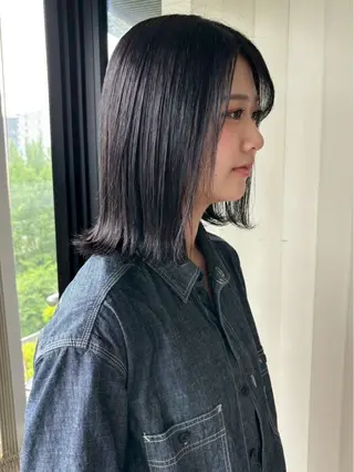 ミディアム カラー ブリーチなしカラー/ 暖色カラー/宮本恵佑のヘアスタイル