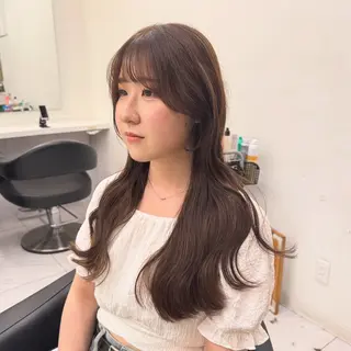 セミロング カラー ヘアアレンジ レイヤーカット 達人♡のヘアスタイル
