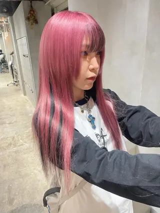 ロング カラー 🪸ハイトーンカラー エクステmisakiのヘアスタイル