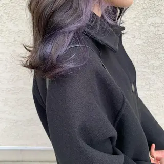 ミディアム カラー ヘアアレンジ 韓国×巻ける髪質改善 💍maki💍のヘアスタイル