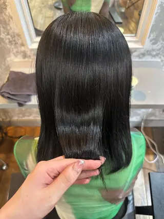 ミディアム 🎀ボブカット🤍 💙韓国風パーマみくのヘアスタイル