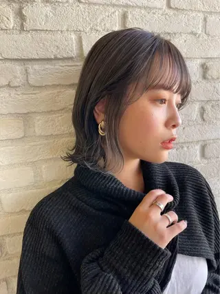 ミディアム カラー 縮毛矯正/レイヤー/ 髪質改善/龍之介のヘアスタイル