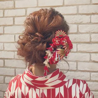 セミロング ヘアアレンジ 原 麻耶のヘアスタイル