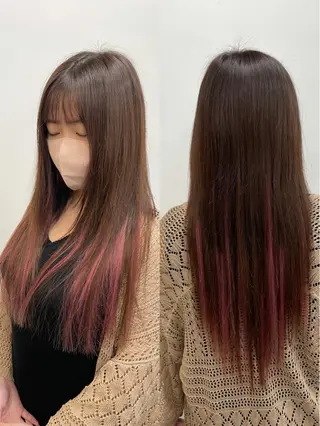 ミディアム プルエクステ界隈 ハイトーン/カツオ✨のヘアスタイル