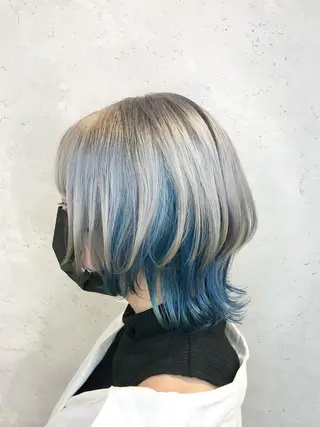 ショート カラー ヘアアレンジ ｲﾝﾅｰｶﾗｰ屋さん 🫧伊藤拓実のヘアスタイル