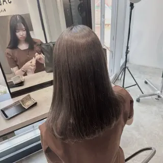 セミロング カラー ヘアアレンジ リピート率100% 丁寧な接客しますのヘアスタイル