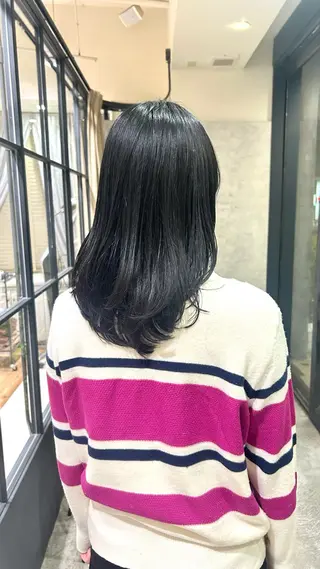 ミディアム ボブレイヤー/ ブリーチ/miyuuのヘアスタイル