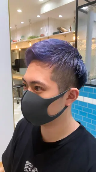 ショート カラー メンズ 新宿/韓国レイヤー 髪質改善カラー/角所のヘアスタイル