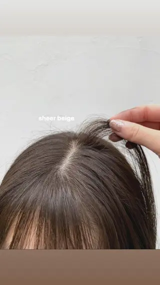 セミロング カラー 顔周りレイヤー 🎀マリノのヘアスタイル