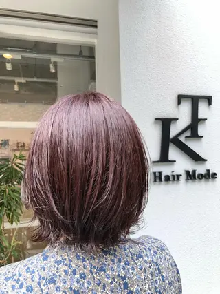 ミディアム カラー 田辺 黎花のヘアスタイル