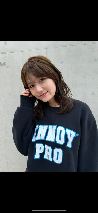 ミディアム 嶋佐 昌大 シマサマオのヘアスタイル