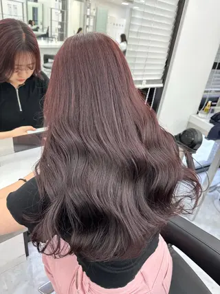 ロング カラー ダブルカラー 韓国ヘアKYONのヘアスタイル