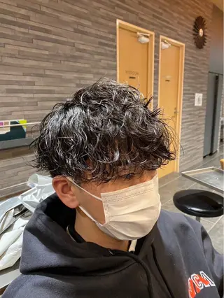 ショート パーマ メンズ ツヤ髪の匠/髪質改善 山本晃太のヘアスタイル