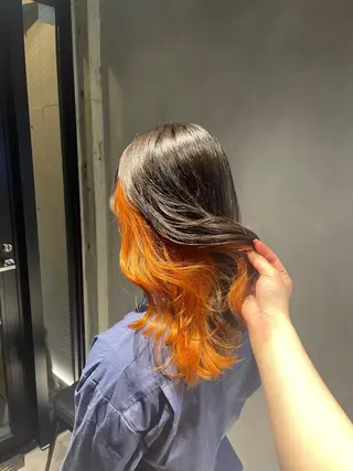 カラー 暖色/ハイトーン/ カラー/HBLのヘアスタイル