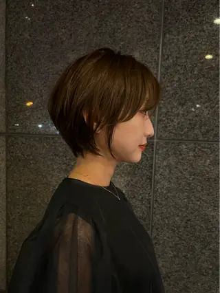 ショート ボブ/ショートボブ/ 岡山駅/別曽遥也のヘアスタイル