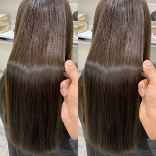 ロング 髪質改善 上品艶感カラーのヘアスタイル