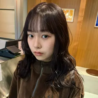 セミロング カラー beni yumikoのヘアスタイル