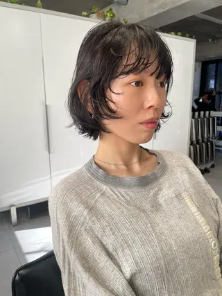 ショート パーマ 斉藤 瑞恵のヘアスタイル