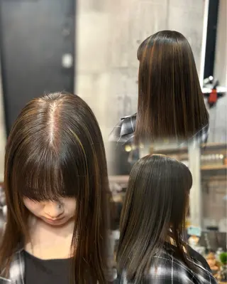 セミロング 矢野 夢果のヘアスタイル