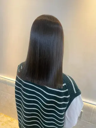 ミディアム Rinka/梅田/ 透け感カラー🤎のヘアスタイル