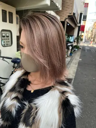 ミディアム hair  design Norm所属・ハイライトバレイヤー ジュ🎨川村聖吾🎨のヘアスタイル