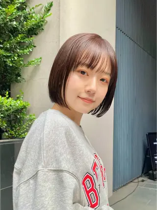 ショート カラー ボブ/縮毛矯正/ レイヤー/塚田のヘアスタイル